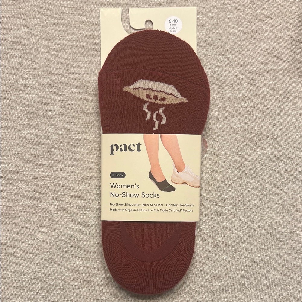 Pact 2-pack women’s no-show socks